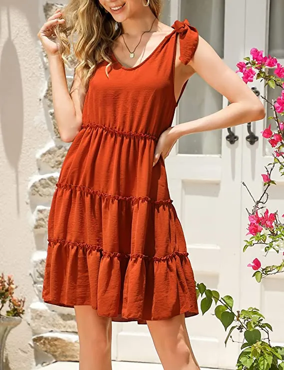 Black Sleeveless Summer Casual Dress Sexy Sleeveless Beach Dress Swing A Line Strap Sundresses - Clearlove