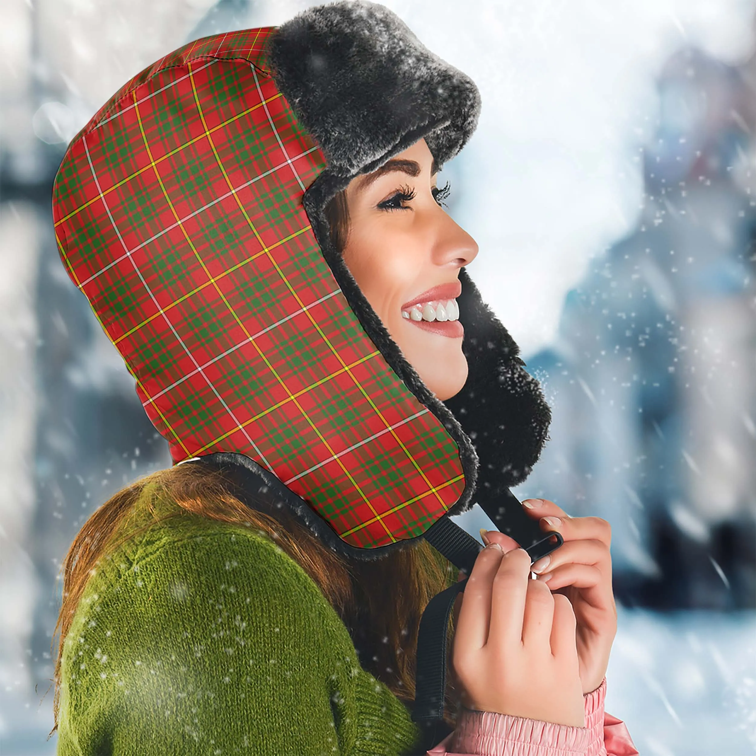 Bruce Modern Tartan Winter Trapper Hat
