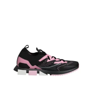 Dolce & Gabbana Black Pink SORRENTO Sport Stretch Sneakers Shoes