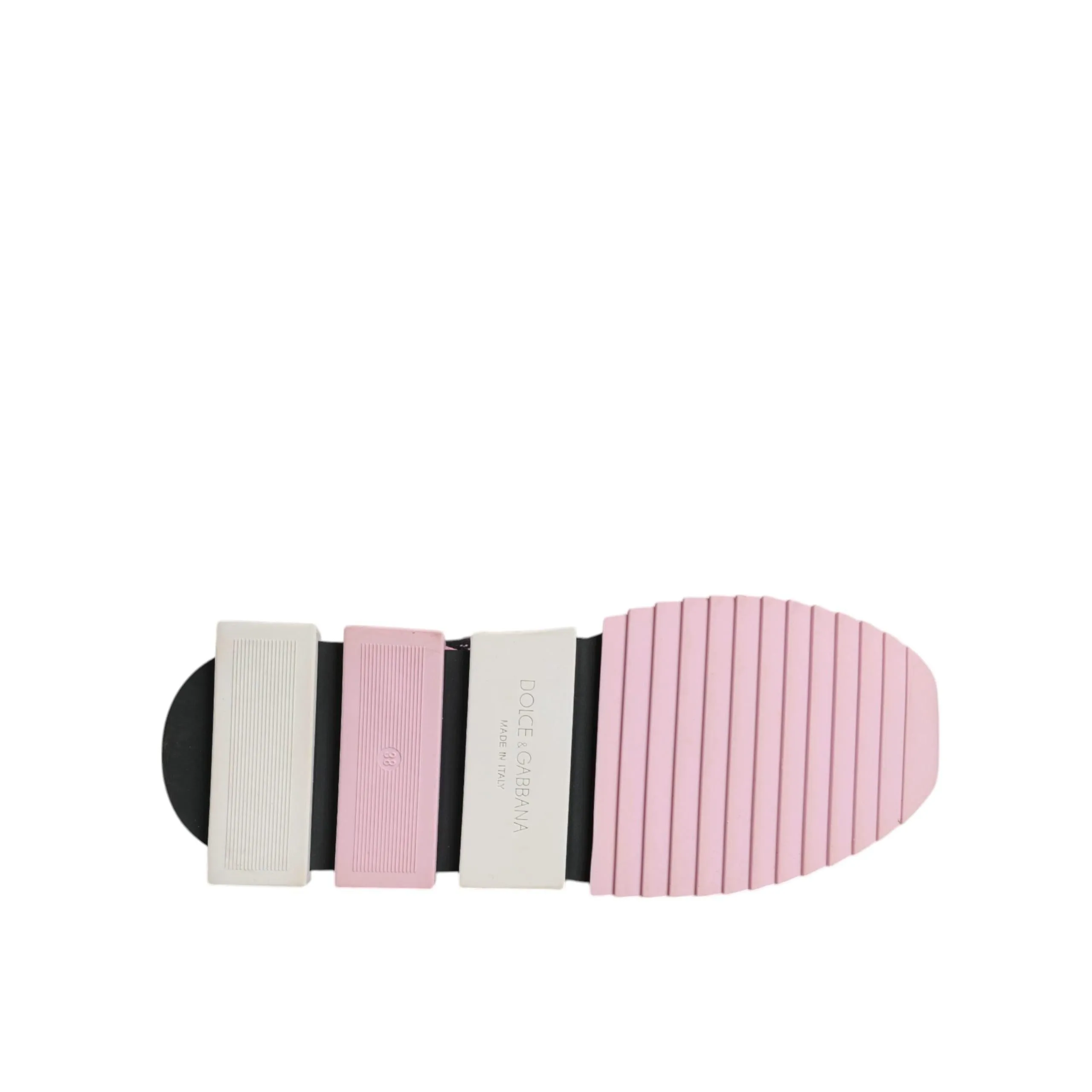 Dolce & Gabbana Black Pink SORRENTO Sport Stretch Sneakers Shoes