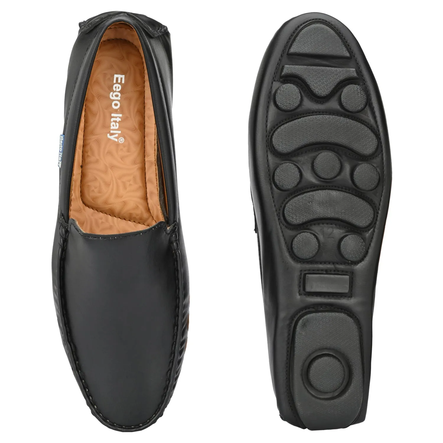 Eego Italy Plus Size Loafers GT-11-BLACK