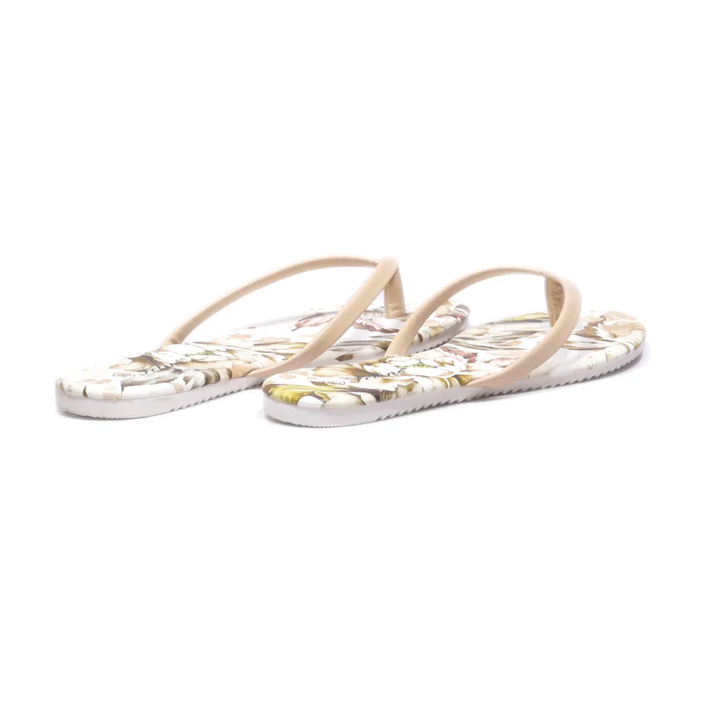 Feline Flat Sandals Leather Beige Colour For Women