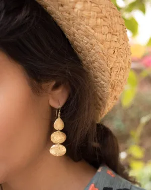 Hammered Earrings ~ Gold Vermeil~  ME093