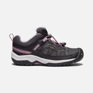 Keen Kids Targhee Low Hiking Shoes- Raven/ Tulipwood