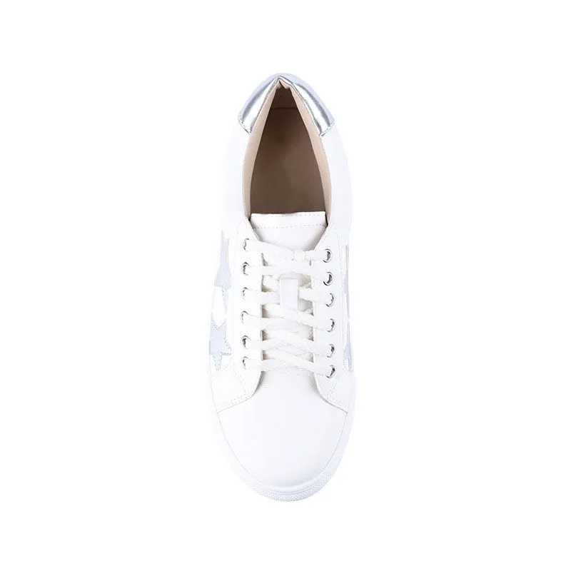 Lavish Rhea White Softee Star Sneakers