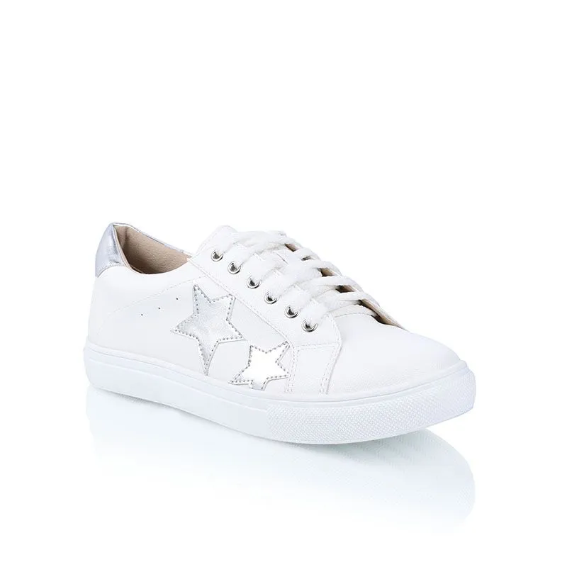 Lavish Rhea White Softee Star Sneakers