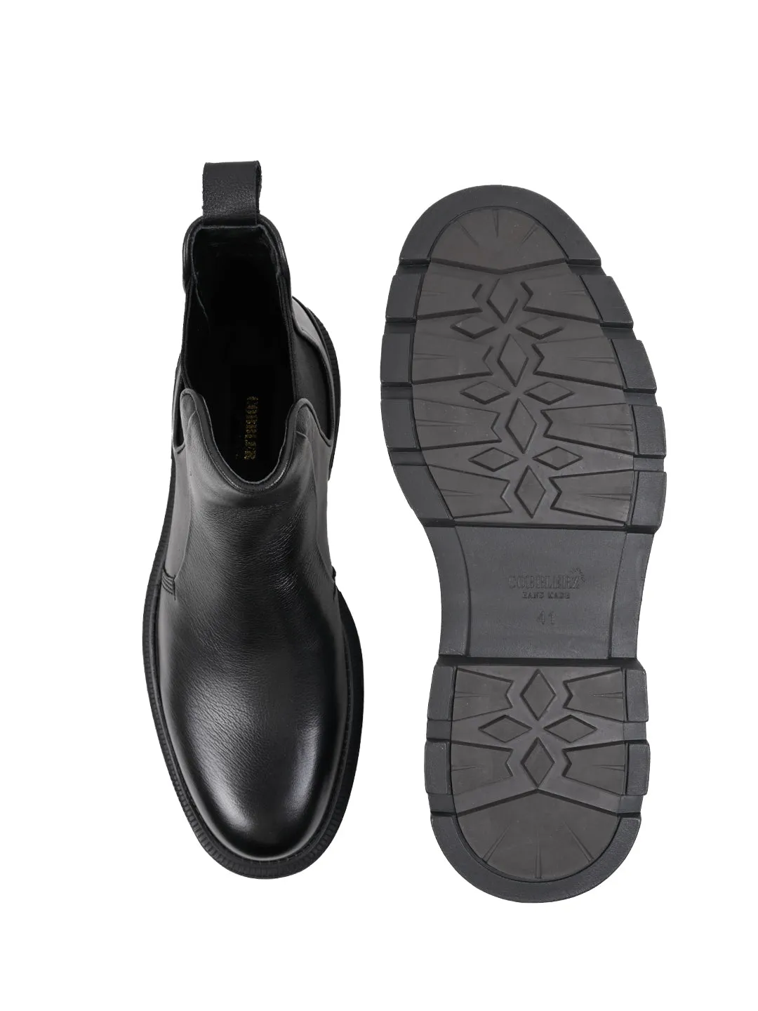 Men Black Solid Chelsea Boots