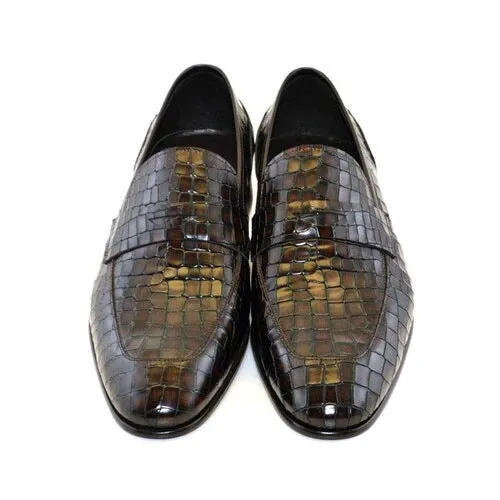 Men's penny loafers Retro slip on casual workwear dress shoes