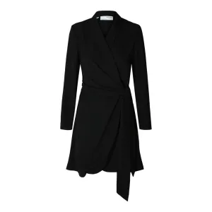 Patricia Ls Short Wrap Dress - Black