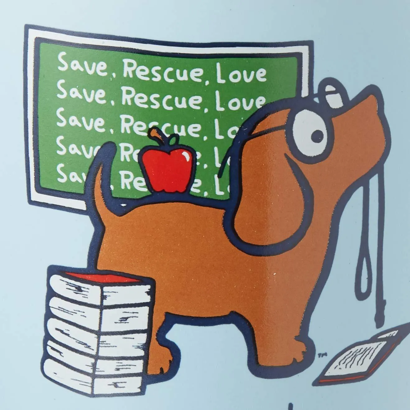 Puppie Love Teacher Dog Mug - Blue