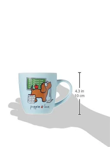 Puppie Love Teacher Dog Mug - Blue