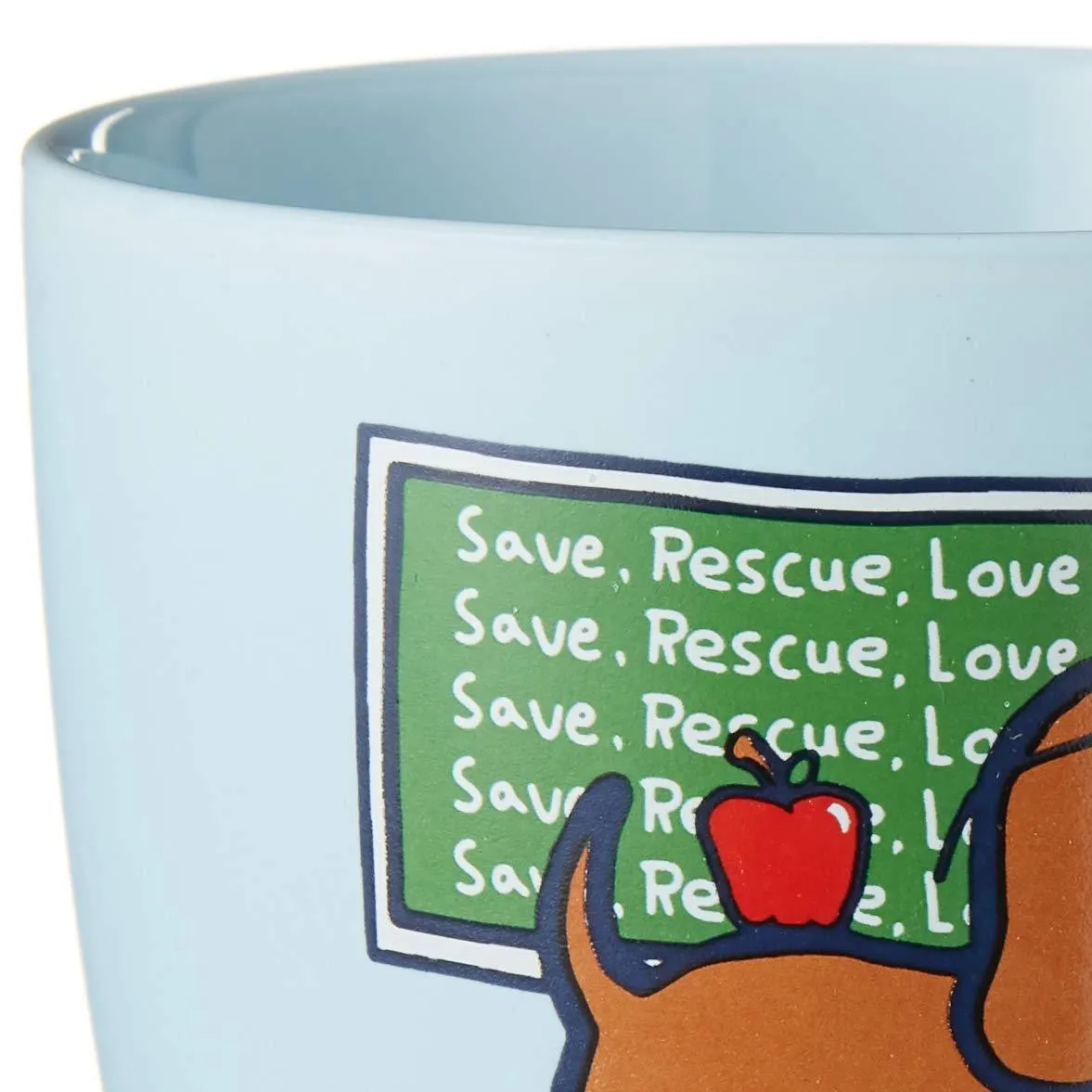 Puppie Love Teacher Dog Mug - Blue