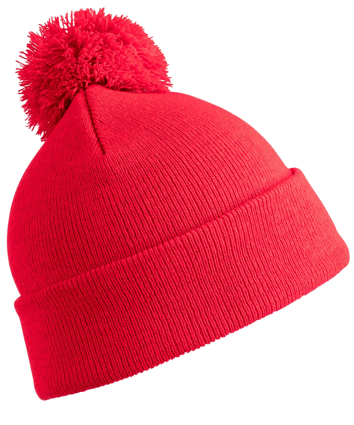 Red - Pom pom beanie