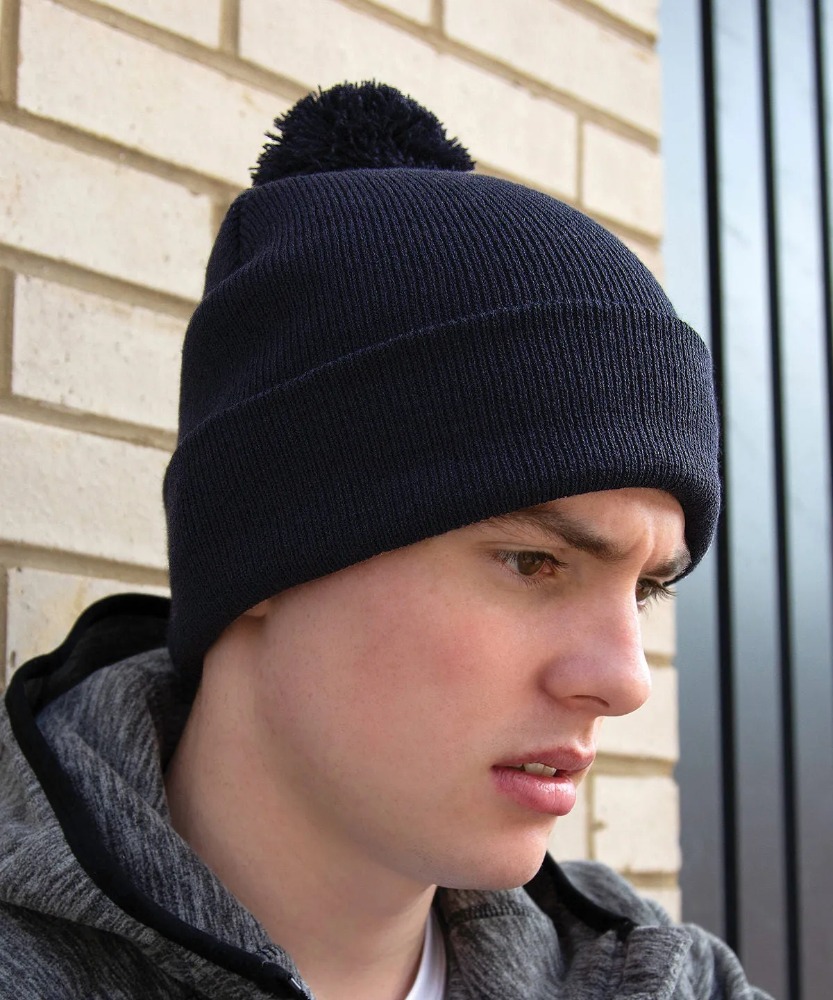 Red - Pom pom beanie