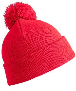 Red - Pom pom beanie
