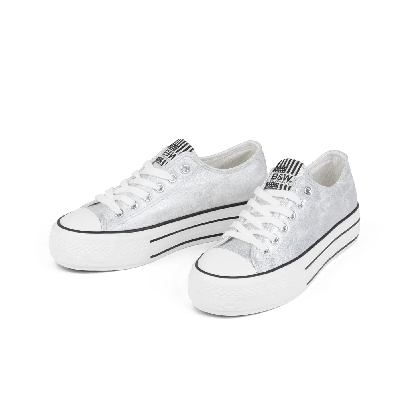 Sneakers Bay Platform Metallic Silver