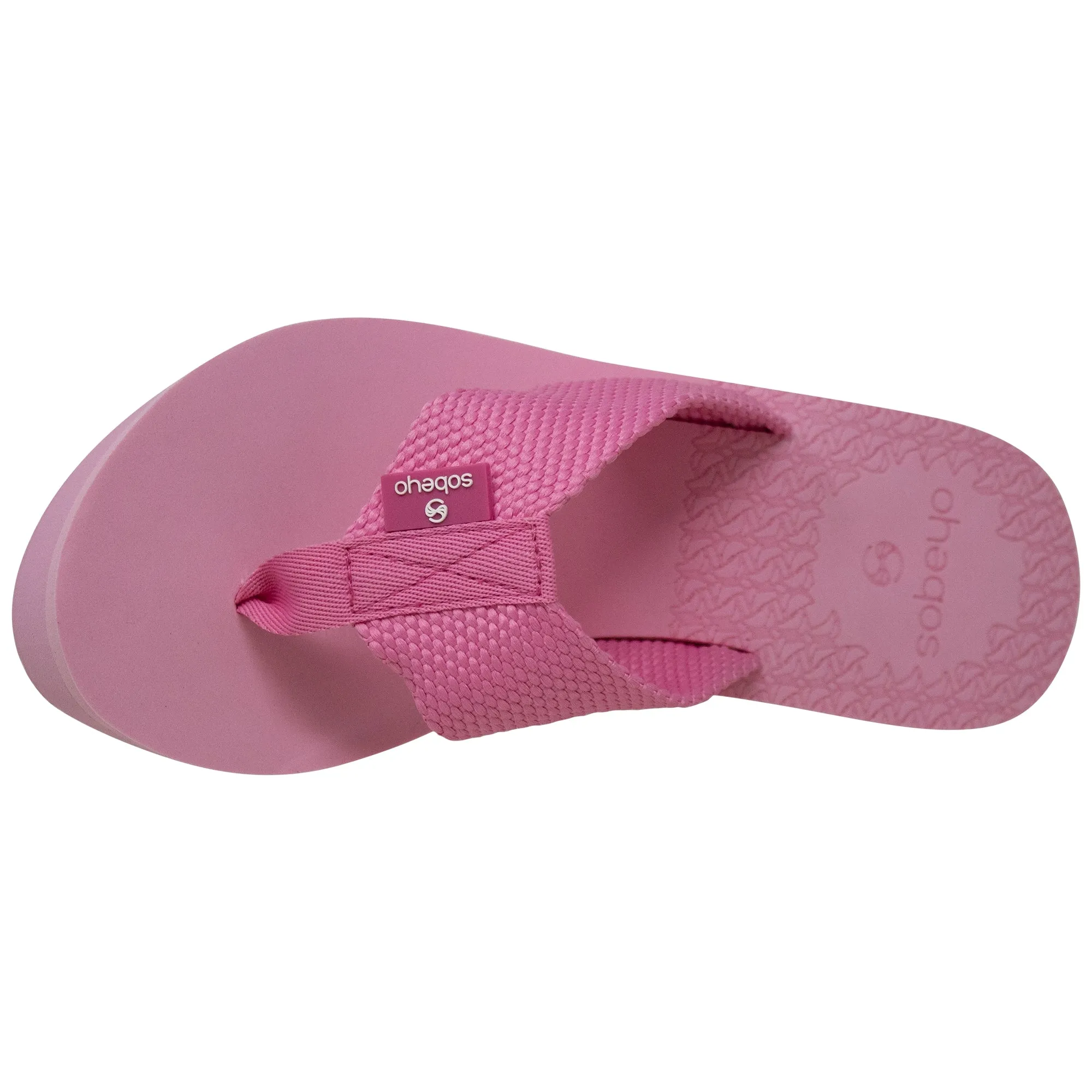 SOBEYO Thong Platform Sandals Soft Light-Weight Sole Flip Flop Wedges Pink