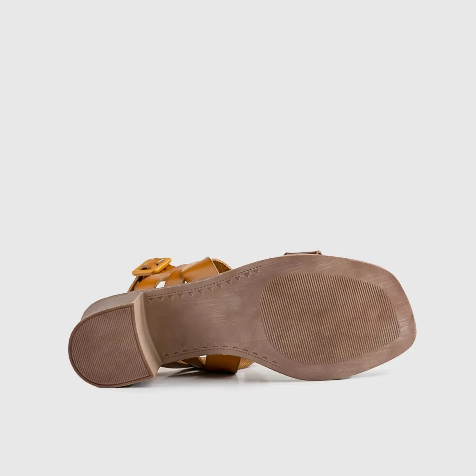Soft Style Abigail Block Heel Sandal Mustard 01493
