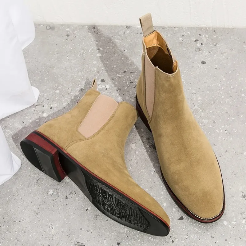 Valstorm - Kwalitatieve Chelsea Boots Heren van Suède met Rubberen Zool